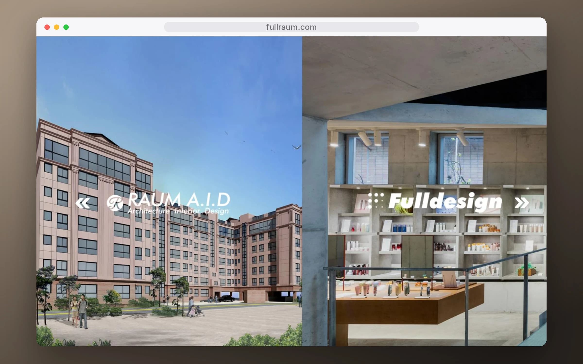 풀기획디자인 · RAUM A.I.D PC 화면